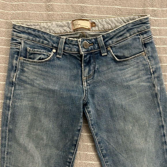Paige Denim Crop Jeans Size 26 Womens lighter wash classic vintage boho style - Picture 2 of 7